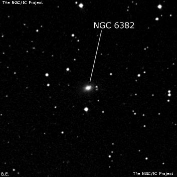 NGC 6382 - спиральная галактика. Описание NGC 6382:, Галактика в созвездии Дракон