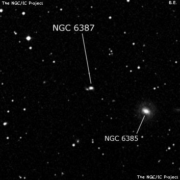 NGC 6387 - галактика. Описание NGC 6387:, Галактика в созвездии Дракон