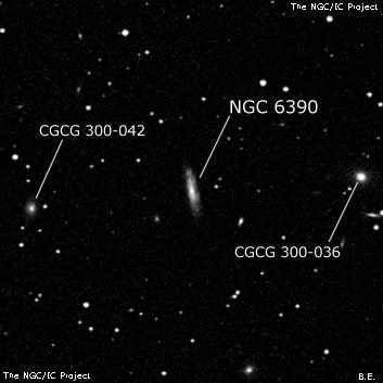 NGC 6390 - галактика. Описание NGC 6390:, Галактика в созвездии Дракон