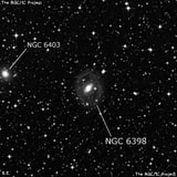 NGC 6398 - спиральная галактика с баром. Описание NGC 6398:, Галактика в созвездии Павлин