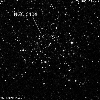 NGC 6404 - рассеянное скопление звёзд. Описание NGC 6404:, Рассеянное скопление в созвездии Скорпион