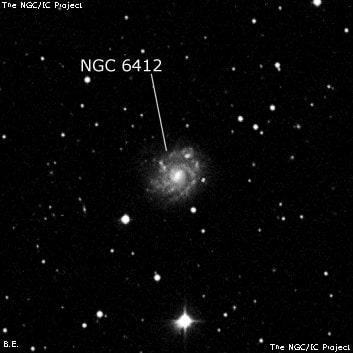 NGC 6412 - спиральная галактика с баром. Описание NGC 6412:, Галактика в созвездии Дракон