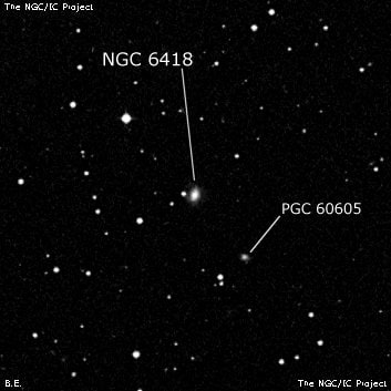 NGC 6418 - галактика. Описание NGC 6418:, Галактика в созвездии Дракон