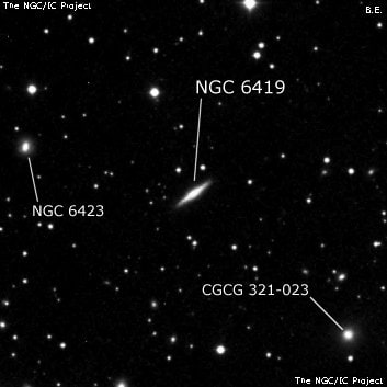 NGC 6419 - спиральная галактика. Описание NGC 6419:, Галактика в созвездии Дракон