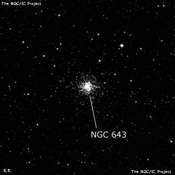 NGC 643 - рассеянное скопление звёзд. Описание NGC 643:, Рассеянное скопление в созвездии Южная Гидра