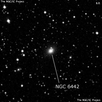 NGC 6442 - эллиптическая галактика. Описание NGC 6442:, Галактика в созвездии Геркулес