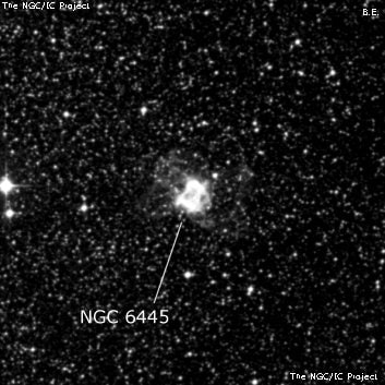 NGC 6445 - планетарная туманность. Описание NGC 6445:, Планетарная туманность в созвездии Стрелец