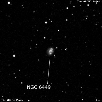 NGC 6449 - спиральная галактика. Описание NGC 6449:, Галактика в созвездии Дракон