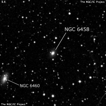 NGC 6458 - линзовидная галактика. Описание NGC 6458:, Галактика в созвездии Геркулес