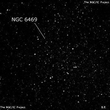NGC 6469 - рассеянное скопление звёзд. Описание NGC 6469:, Рассеянное скопление в созвездии Стрелец