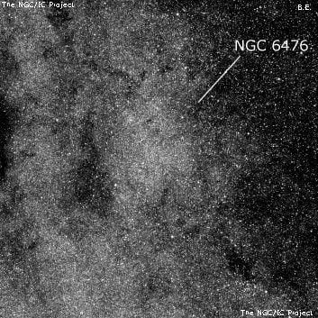 NGC 6476 - облако звёзд. Описание NGC 6476:, Объект глубокого космоса в созвездии Стрелец