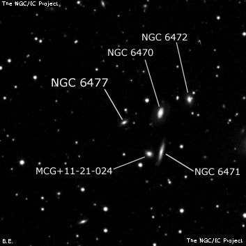 NGC 6477 - линзовидная галактика. Описание NGC 6477:, Галактика в созвездии Дракон