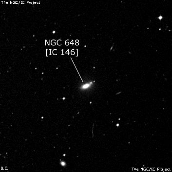 NGC 648 - галактика. Описание NGC 648:, Галактика в созвездии Кит