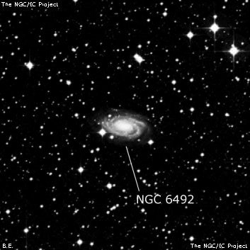 NGC 6492 - галактика. Описание NGC 6492:, Галактика в созвездии Павлин