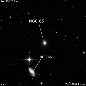 NGC 65 - спиральная галактика с баром. Описание NGC 65:, Галактика в созвездии Кит