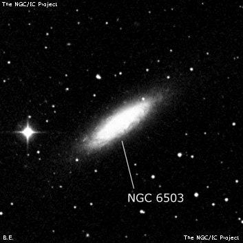 NGC 6503 - спиральная галактика. Описание NGC 6503:, Галактика в созвездии Дракон