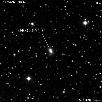 NGC 6513 - спиральная галактика с баром. Описание NGC 6513:, Галактика в созвездии Геркулес