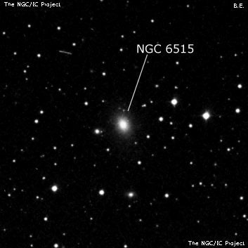 NGC 6515 - эллиптическая галактика. Описание NGC 6515:, Галактика в созвездии Дракон