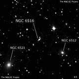 NGC 6516 - спиральная галактика. Описание NGC 6516:, Галактика в созвездии Дракон