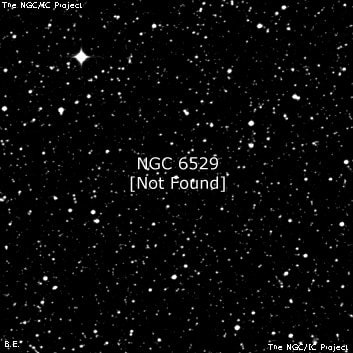NGC 6529 - по указанным Генри Дрейером координатам, объект повторно не найден; . Описание NGC 6529:, Объект глубокого космоса в созвездии Стрелец