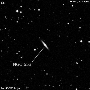 NGC 653 - галактика. Описание NGC 653:, Галактика в созвездии Андромеда