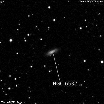 NGC 6532 - спиральная галактика. Описание NGC 6532:, Галактика в созвездии Дракон