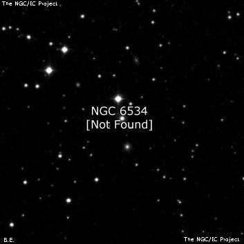 NGC 6534 - по указанным Генри Дрейером координатам, объект повторно не найден; . Описание NGC 6534:, Галактика в созвездии Дракон