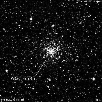 NGC 6535 - шаровое скопление звёзд. Описание NGC 6535:, Шаровое скопление в созвездии Змея