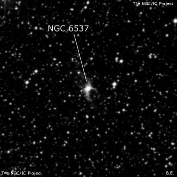 NGC 6537 - планетарная туманность. Описание NGC 6537:, Планетарная туманность в созвездии Стрелец