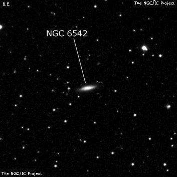 NGC 6542 - линзовидная галактика. Описание NGC 6542:, Галактика в созвездии Дракон