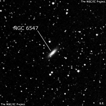 NGC 6547 - линзовидная галактика. Описание NGC 6547:, Галактика в созвездии Геркулес