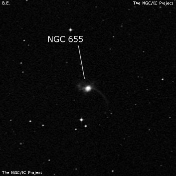 NGC 655 - галактика. Описание NGC 655:, Галактика в созвездии Кит