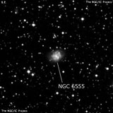 NGC 6555 - спиральная галактика с баром. Описание NGC 6555:, Галактика в созвездии Геркулес
