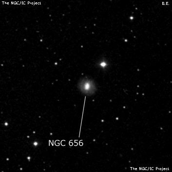 NGC 656 - спиральная галактика с баром. Описание NGC 656:, Галактика в созвездии Рыбы
