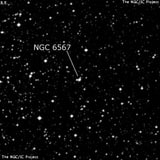 NGC 6567 - планетарная туманность. Описание NGC 6567:, Планетарная туманность в созвездии Стрелец