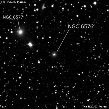 NGC 6576 - спиральная галактика. Описание NGC 6576:, Галактика в созвездии Геркулес