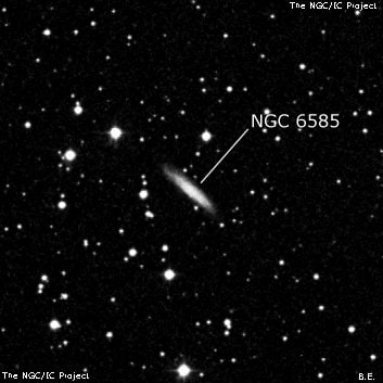 NGC 6585 - галактика. Описание NGC 6585:, Галактика в созвездии Геркулес