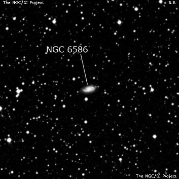 NGC 6586 - спиральная галактика. Описание NGC 6586:, Галактика в созвездии Геркулес