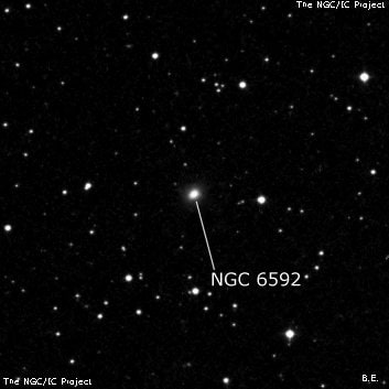 NGC 6592 - галактика. Описание NGC 6592:, Галактика в созвездии Дракон