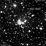 NGC 6604 - рассеянное скопление звёзд. Описание NGC 6604:, Рассеянное скопление в созвездии Змея