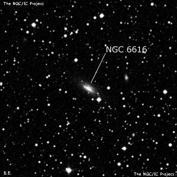 NGC 6616 - галактика. Описание NGC 6616:, Галактика в созвездии Геркулес