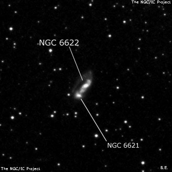 NGC 6622 - галактика. Описание NGC 6622:, Галактика в созвездии Дракон