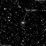 NGC 6627 - спиральная галактика с баром. Описание NGC 6627:, Галактика в созвездии Геркулес