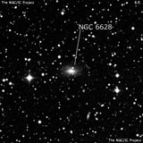 NGC 6628 - линзовидная галактика. Описание NGC 6628:, Галактика в созвездии Геркулес