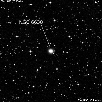 NGC 6630 - галактика. Описание NGC 6630:, Галактика в созвездии Павлин