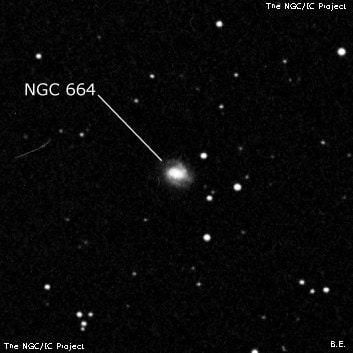 NGC 664 - спиральная галактика. Описание NGC 664:, Галактика в созвездии Рыбы