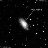 NGC 6643 - спиральная галактика. Описание NGC 6643:, Галактика в созвездии Дракон