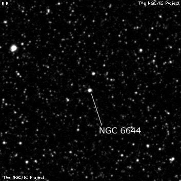 NGC 6644 - планетарная туманность. Описание NGC 6644:, Планетарная туманность в созвездии Стрелец