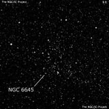 NGC 6645 - рассеянное скопление звёзд. Описание NGC 6645:, Рассеянное скопление в созвездии Стрелец