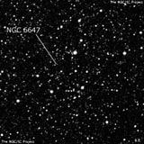NGC 6647 - рассеянное скопление звёзд. Описание NGC 6647:, Рассеянное скопление в созвездии Стрелец